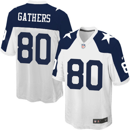 Men's Game Rico Gathers Nike Jersey White Alternate - #80 Throwback NFL Dallas Cowboys